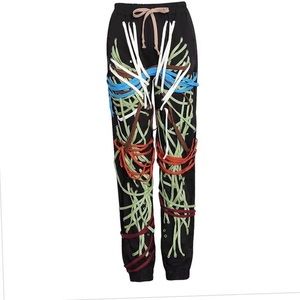 AKIRA LACED UP TIED UP CARGO PANTS